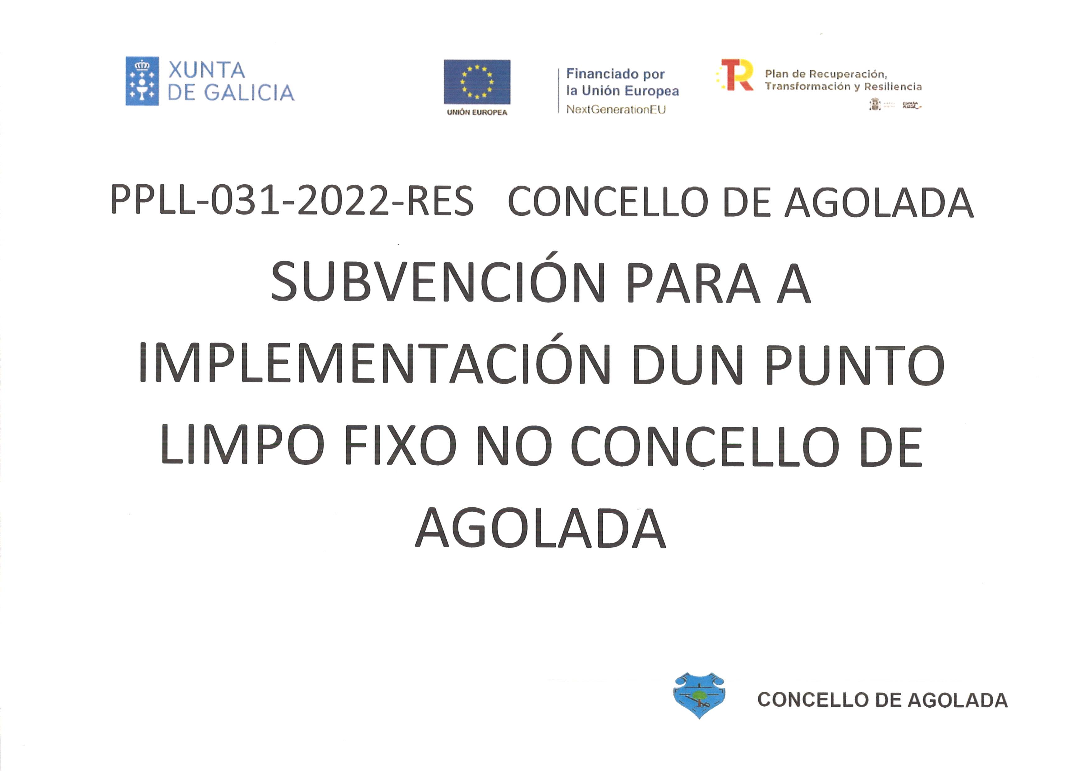 SUBVENCIÓN PUNTO LIMPO FIXO